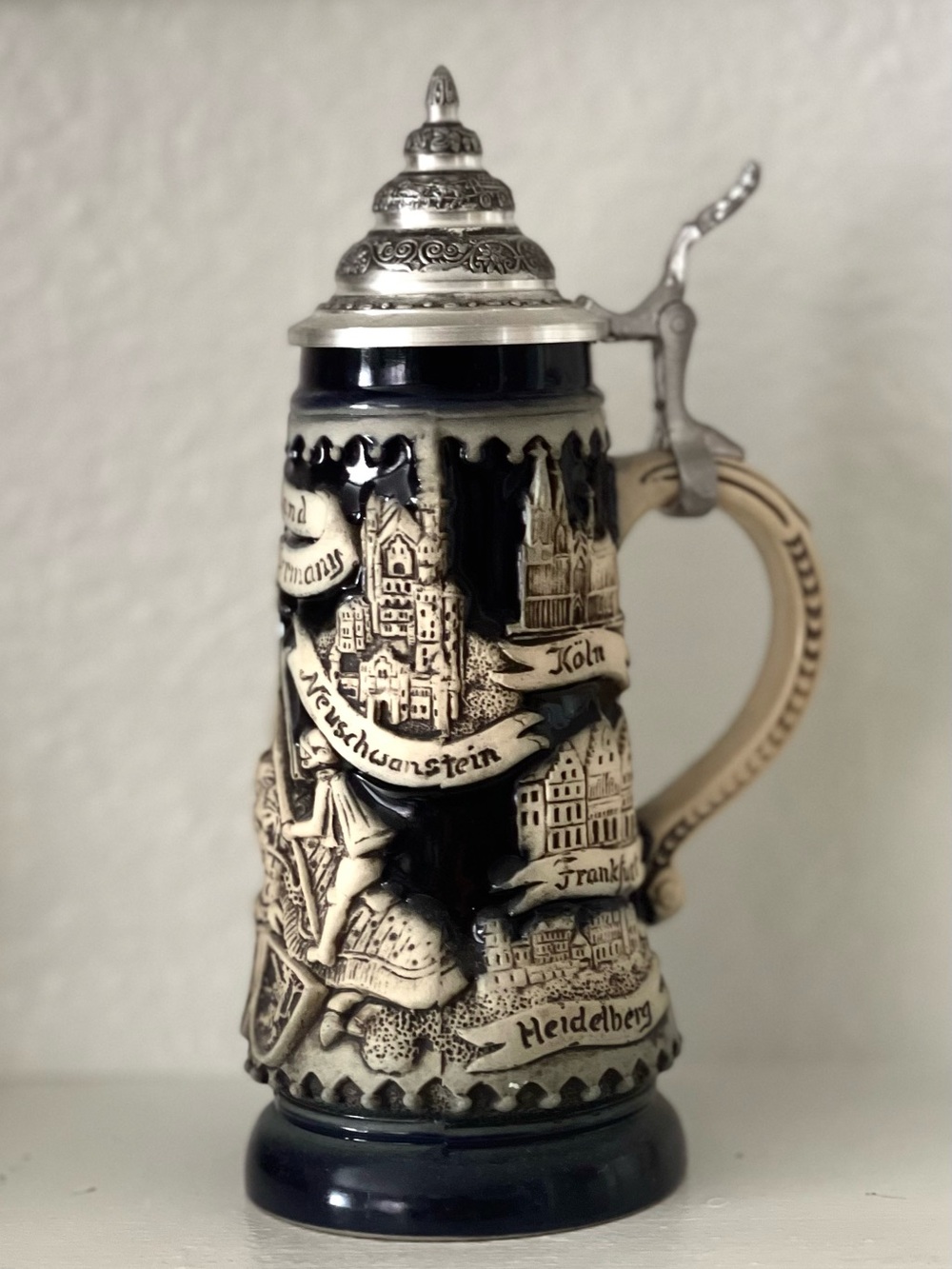 Beautiful Germany Stain With Pewter Lid